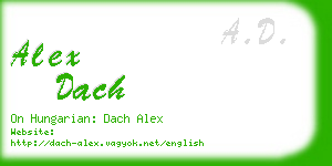 alex dach business card